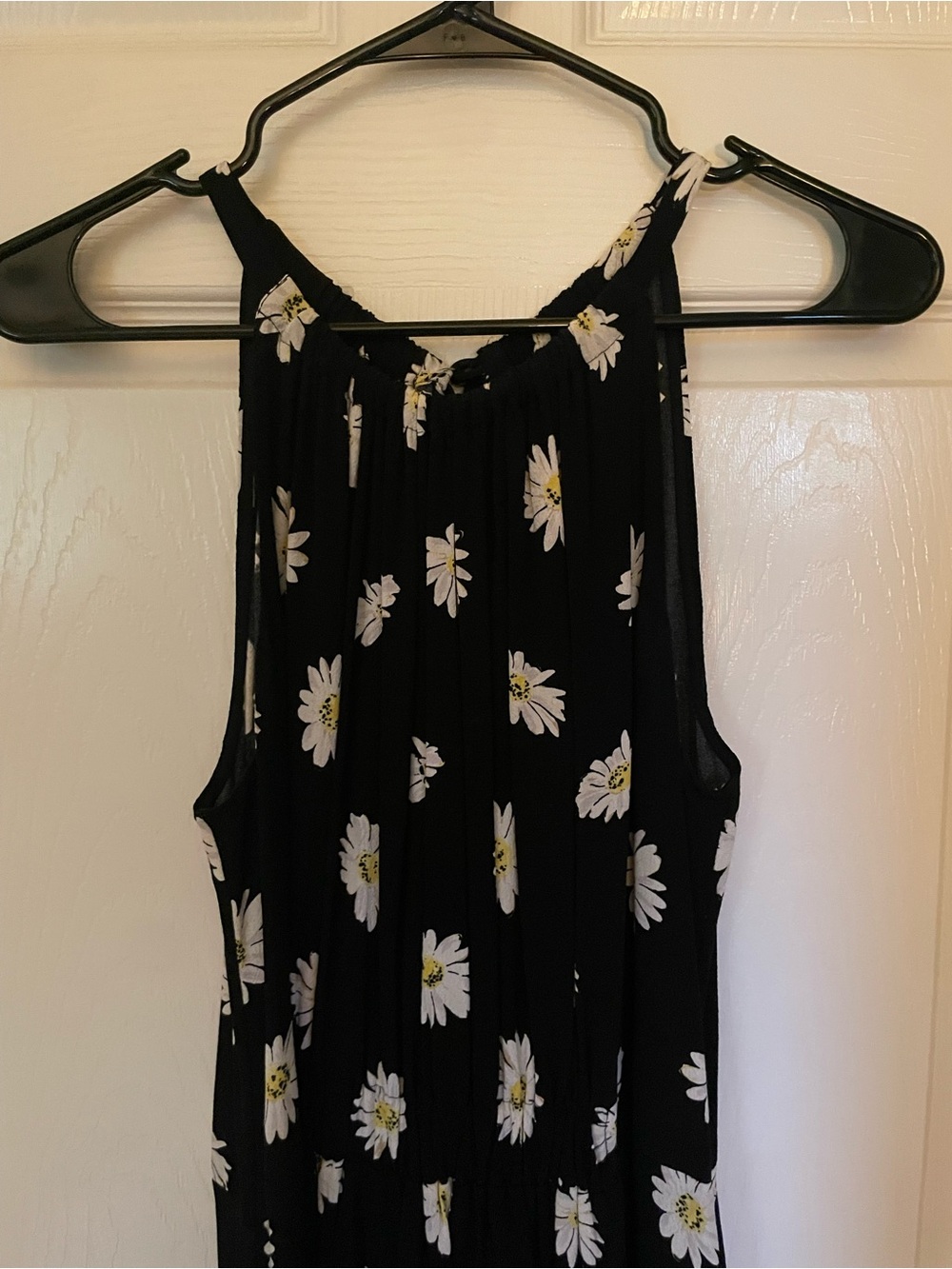 kate spade Black Daisy Halter Dress with White and Yellow Floral Print